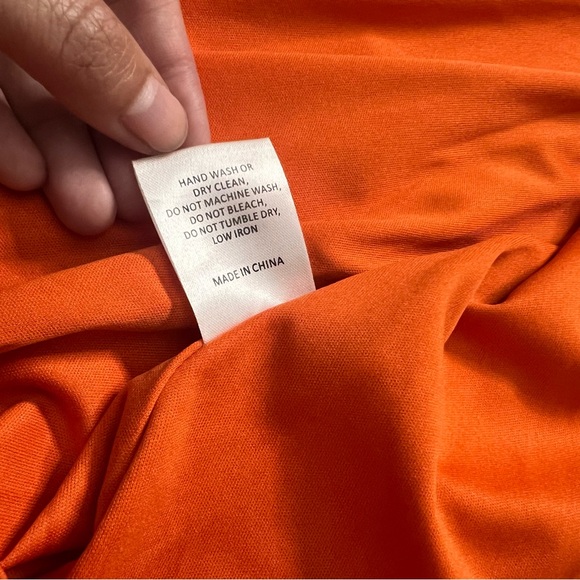 ModCloth Hutch Anthropologie Orange with Purple Floral Wrap Dress Size 0 - Picture 10 of 10